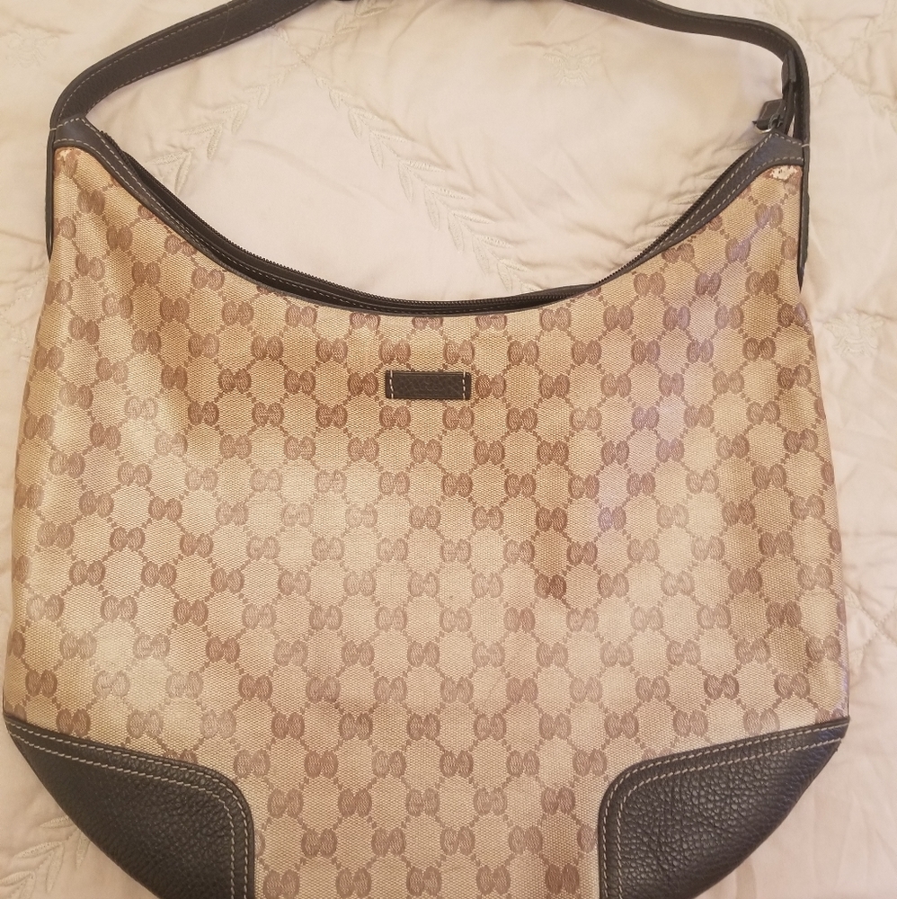 Gucci Princy Hobo Bag Web Stripe PVC Crystal GG Monogram Leather